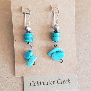 Coldwater Creek turquoise bead earring